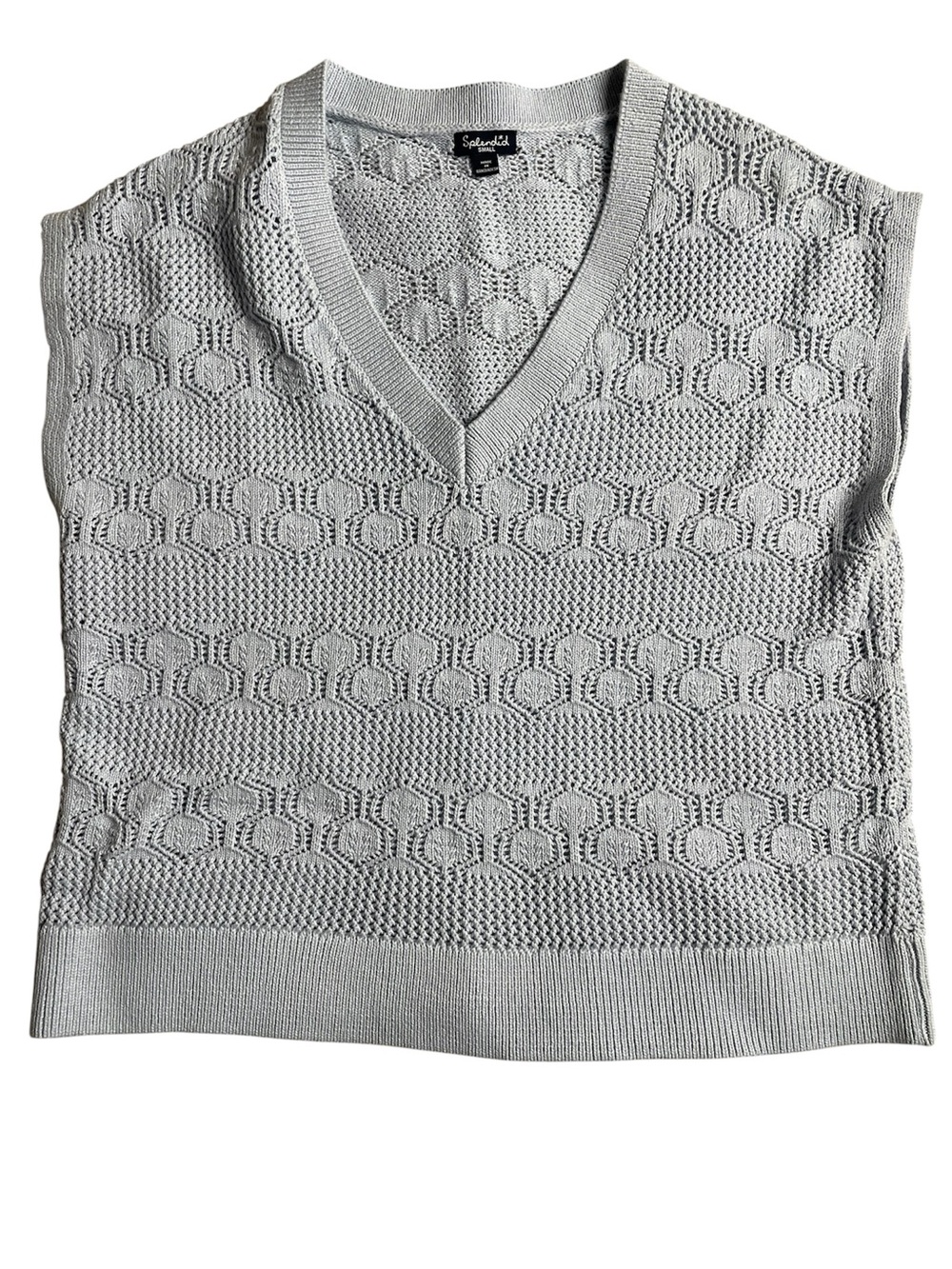 New Without Tags Splendid Textured Knit Sweater Vest – Lavender 100% cotton
